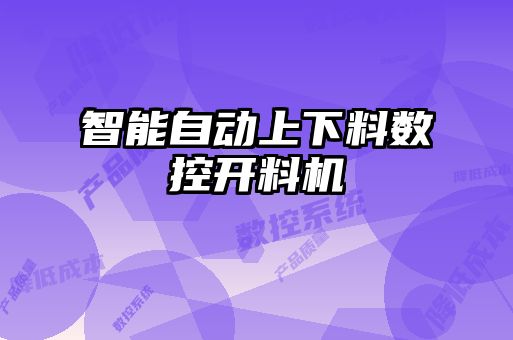 智能自動上下料數控開料機